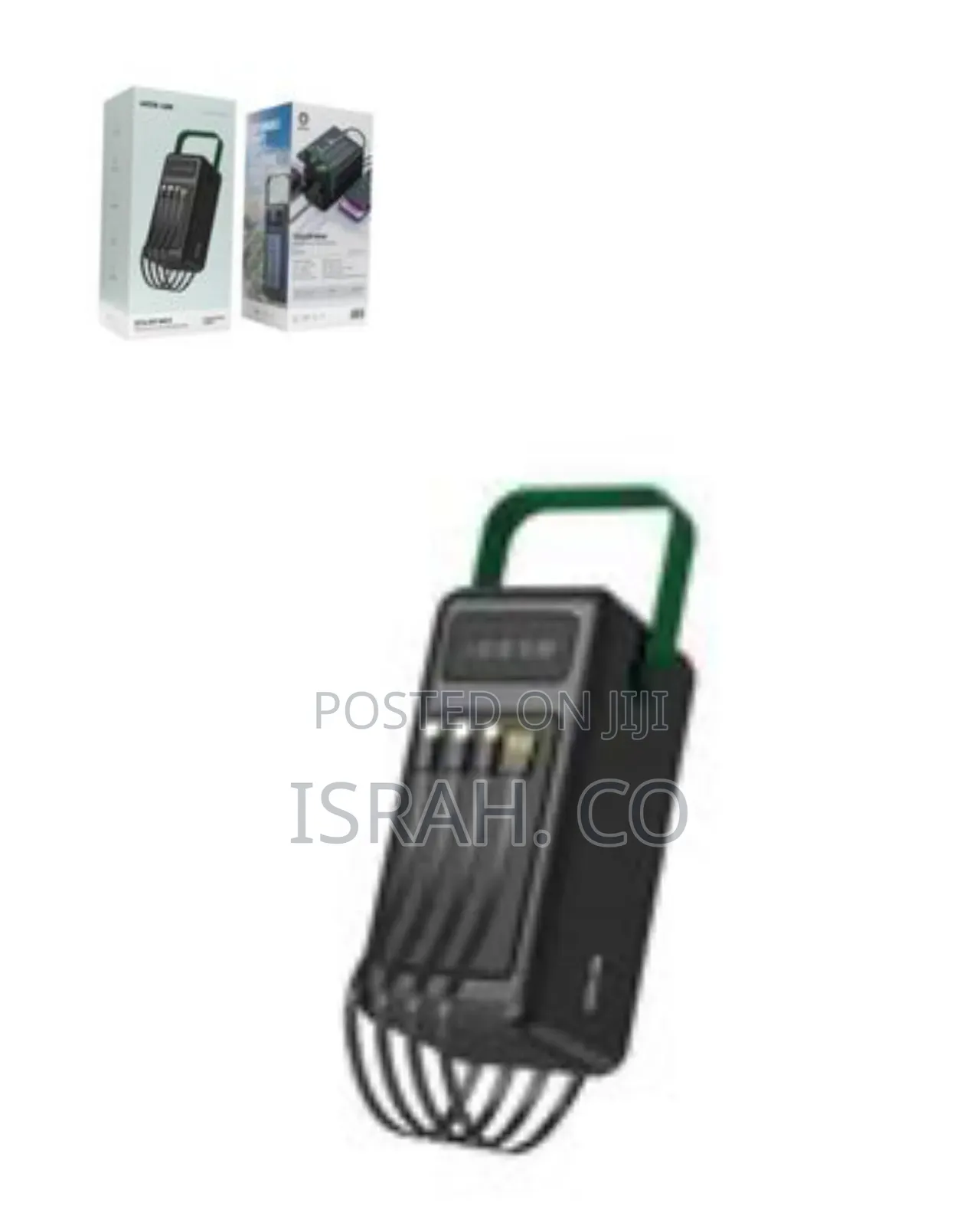 Green Lion All-in-One Portable Power Bank With Integrated Cables