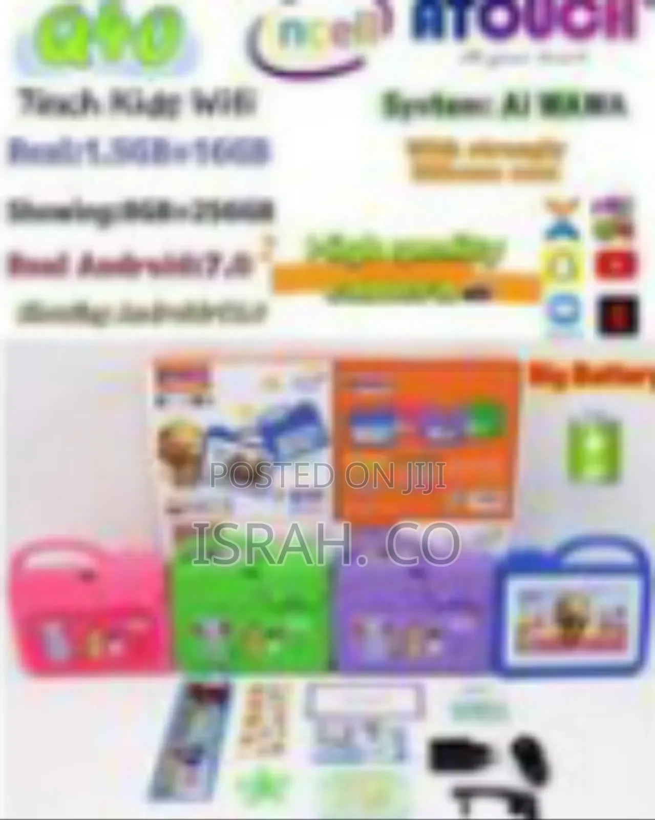 Atouch Q40 7" Kids Wifi Tablet - Learning Fun With a Strong Silicone
