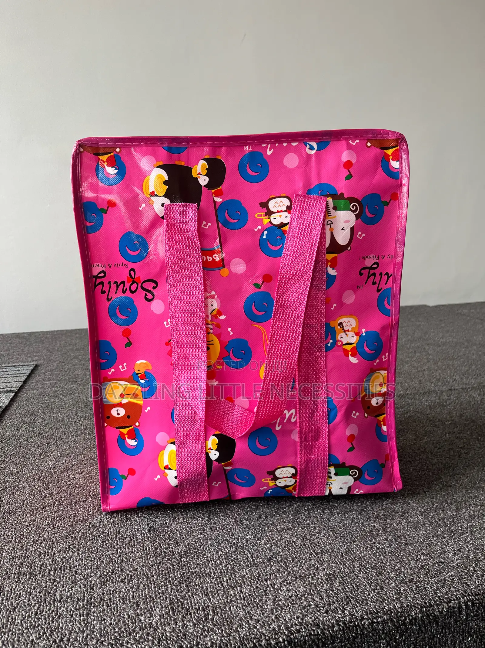 Pink Reusable Shopping Bag With Zip