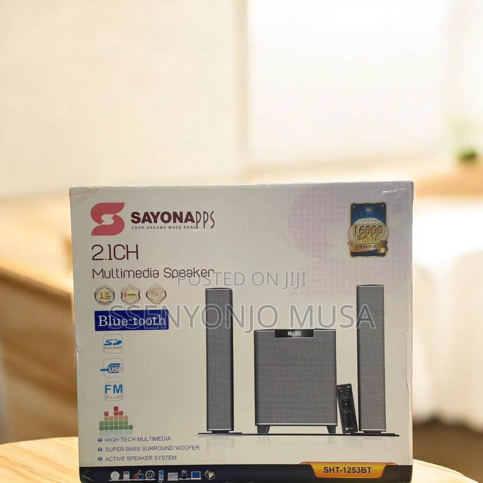 Sayona SHT-1253bt 2.1ch Home Theater Speaker System-160w-Bt-