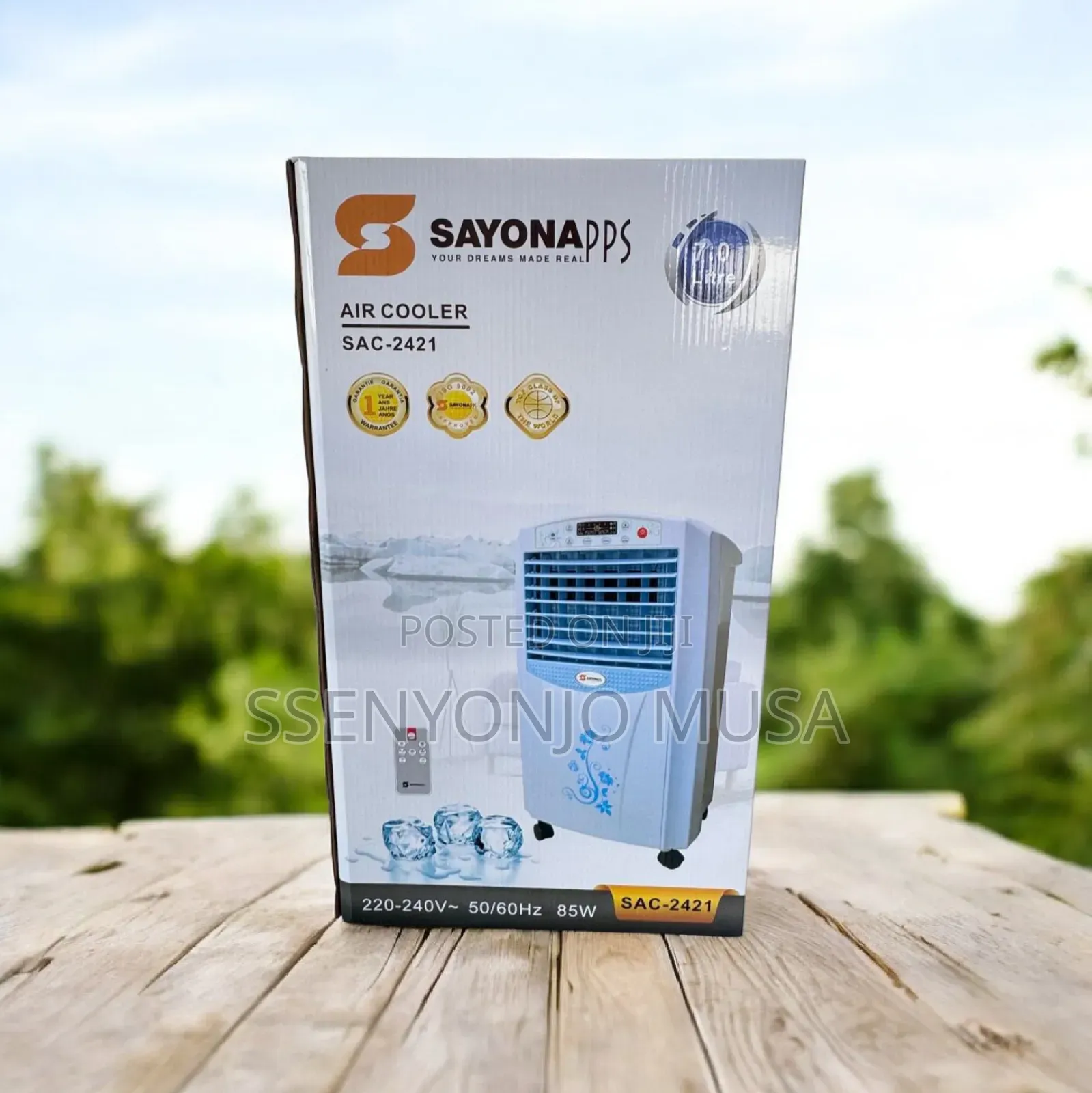 Sayona Sac-2421 Air Cooler - 7l Water Tank, 3 Modes, Remote-