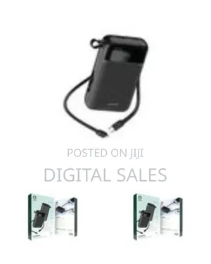 Green Lion Compact Power Bank With Built-in Cables Digital Display