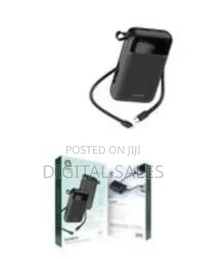 Green Lion Compact Power Bank With Built-in Cables Digital Display