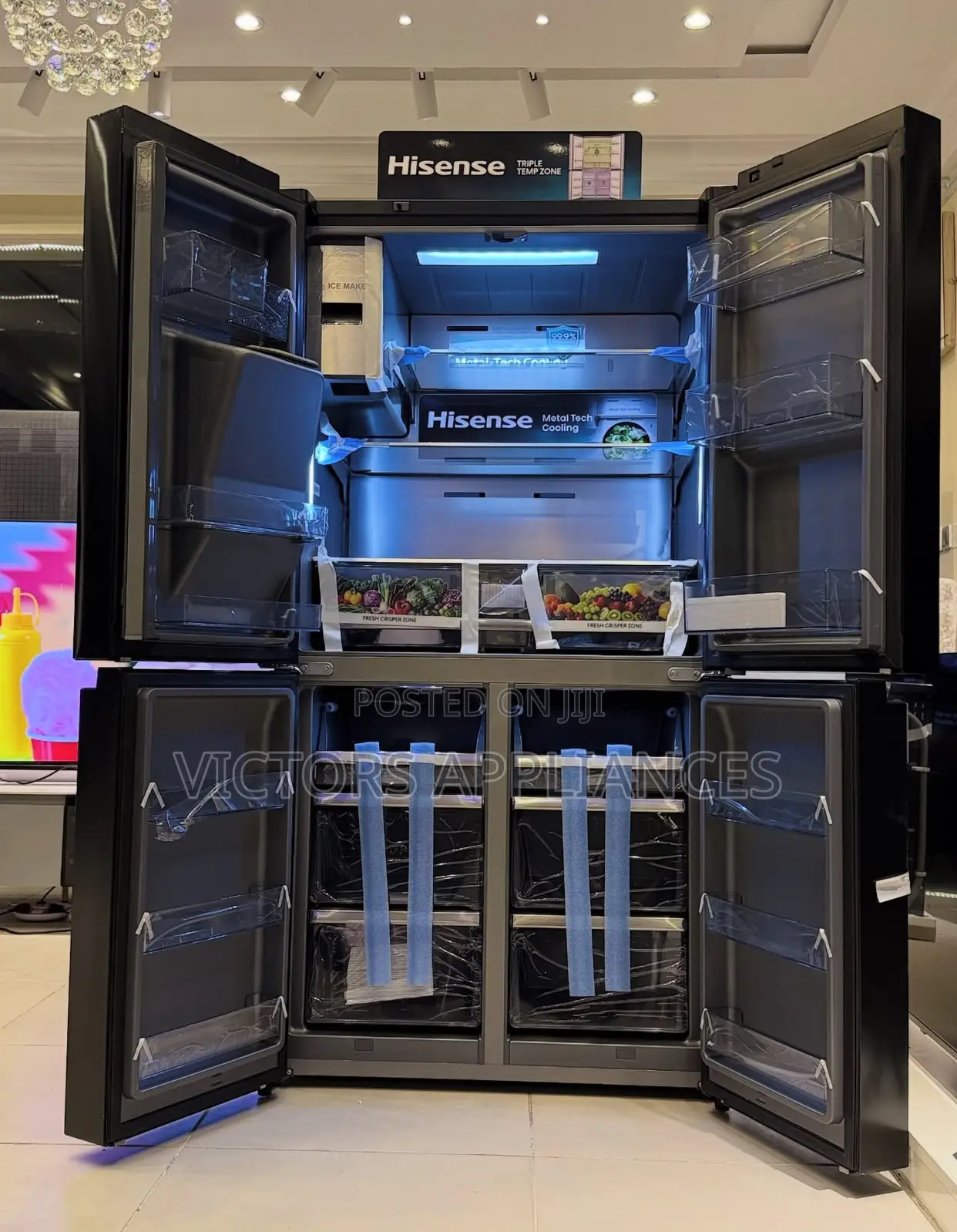 Hisense Refrigerator 680l 4 Doors With Ice Cube Maker