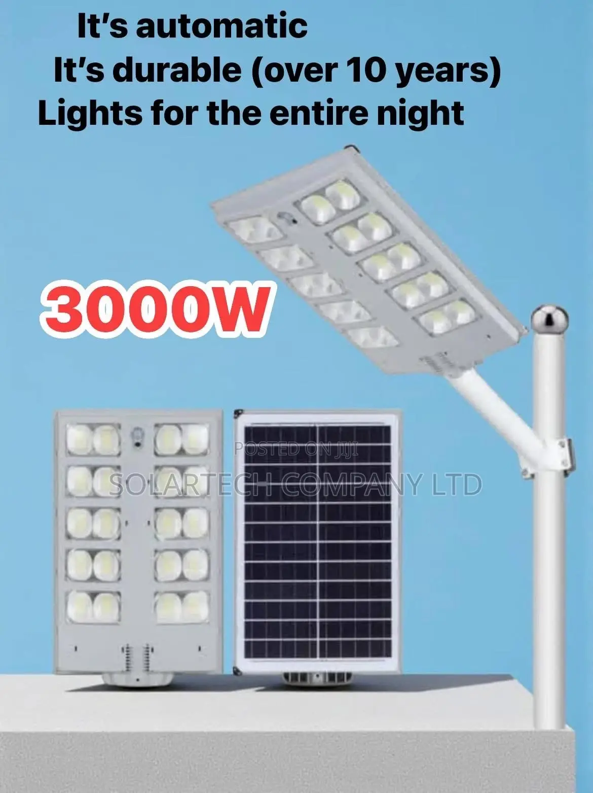 All Top 3000w Ip66 Waterproof Solar Led Street Light