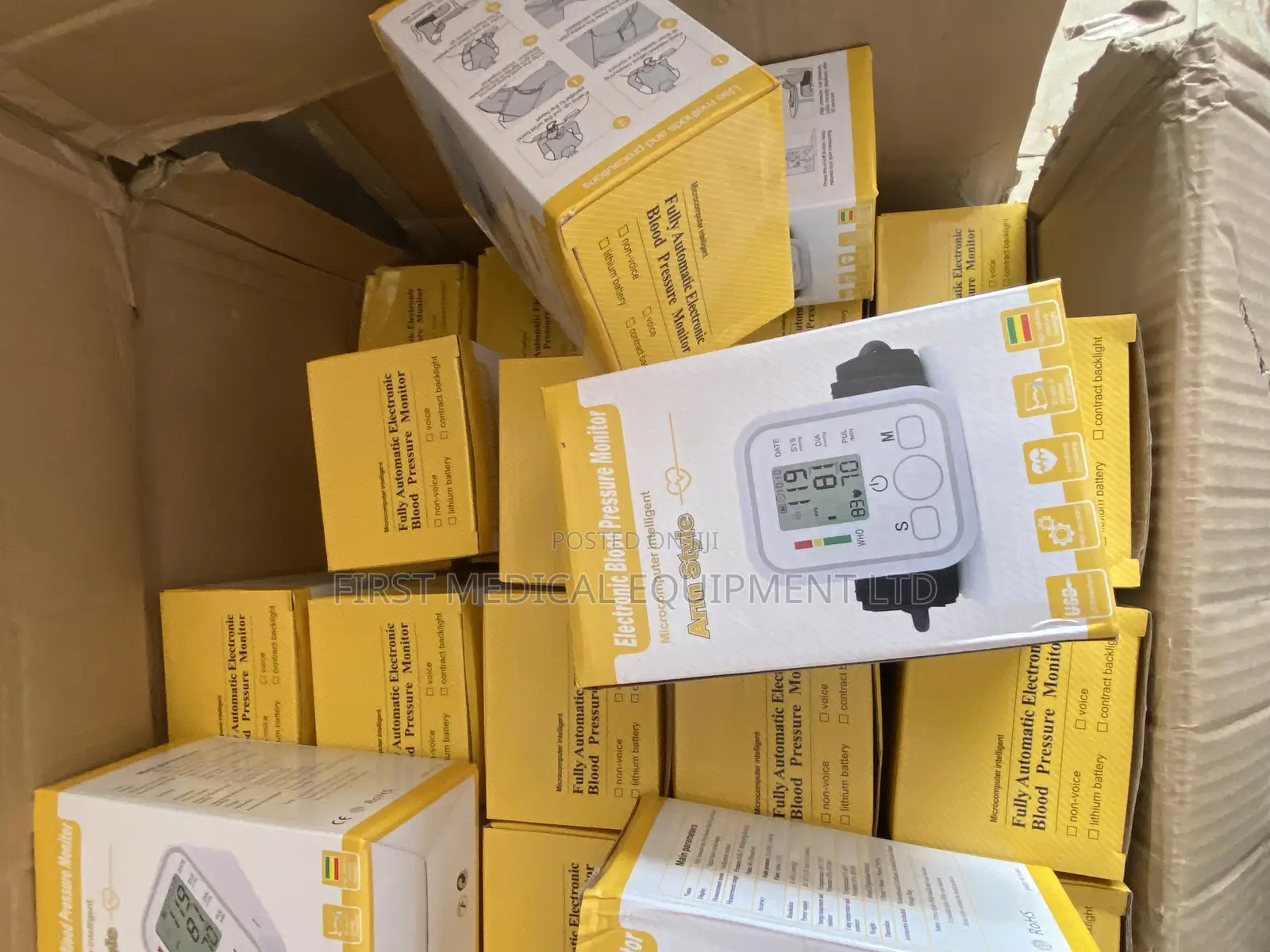 Electronic and Digital Blood Pressure Monitor - With Usb Cable