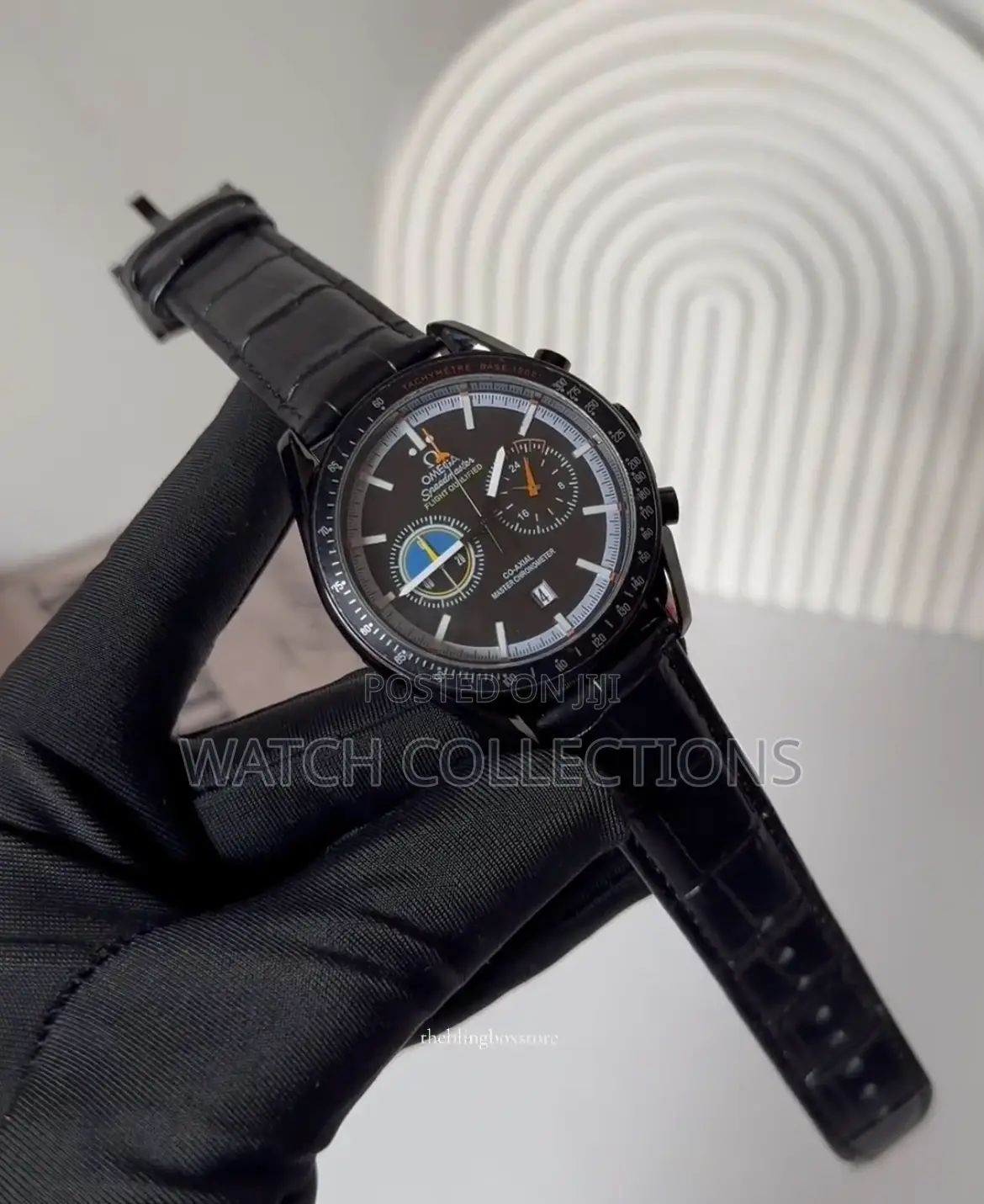 Flight Outfield Omega Leather Watch