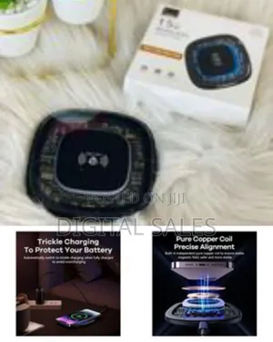 Lenyes High-Speed 15w Wireless Charger With Transparent Tech Design