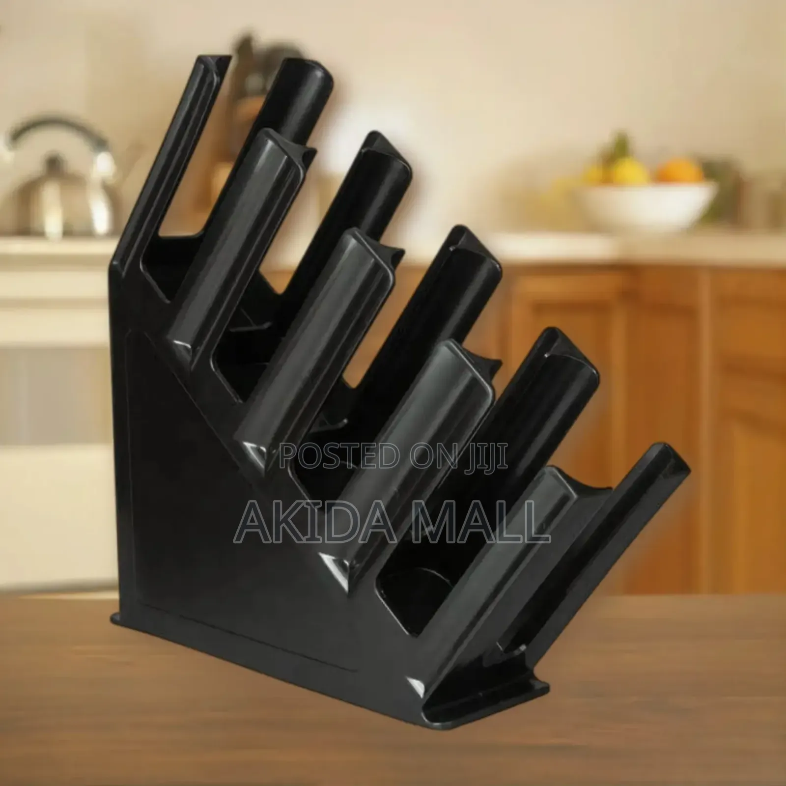 Black Plastic Countertop Paper Cup Holder Dispenser Organizer