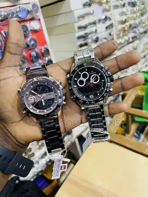 Stainless Steel Mens Dual Display Watches