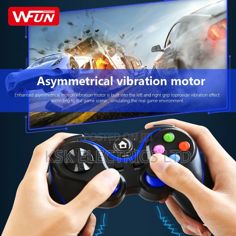 V8 Wireless Game Controller Joystick Gamepad With Phone Holder