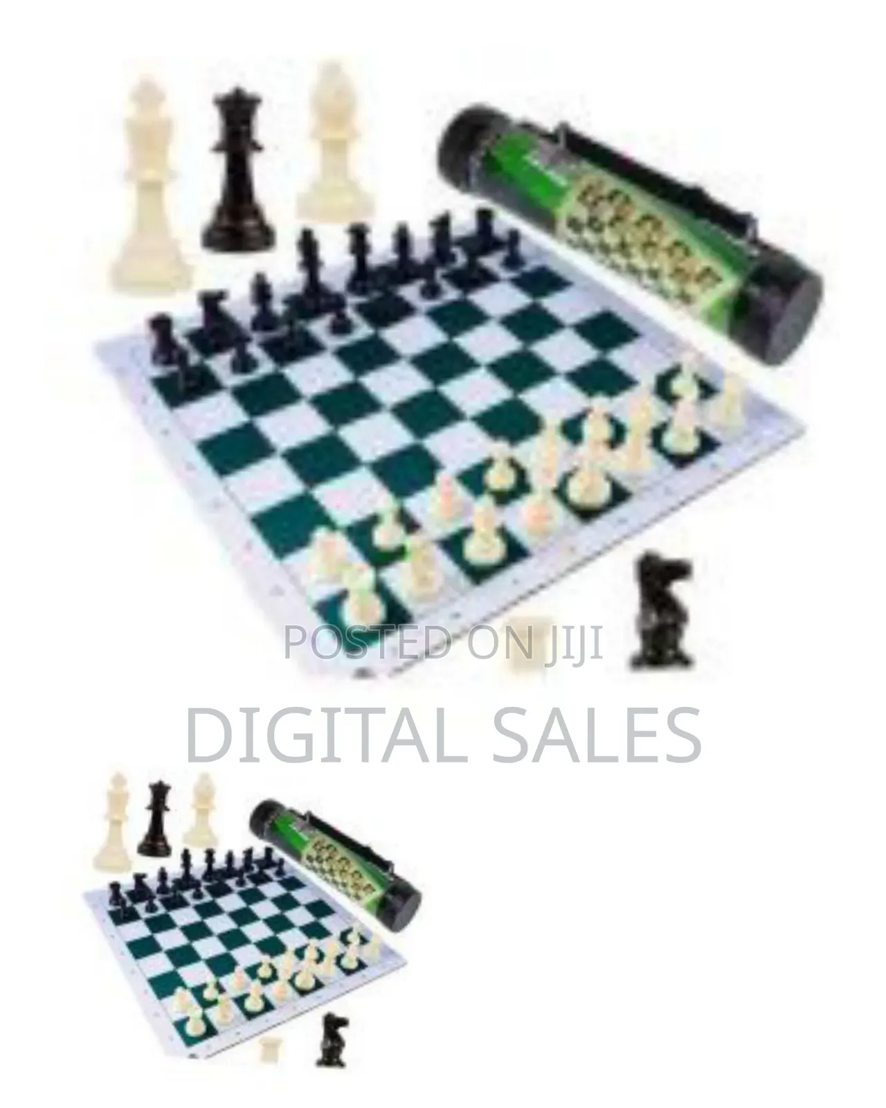 Portable Roll-Up Chess Set With Carrying Case - Multicolor