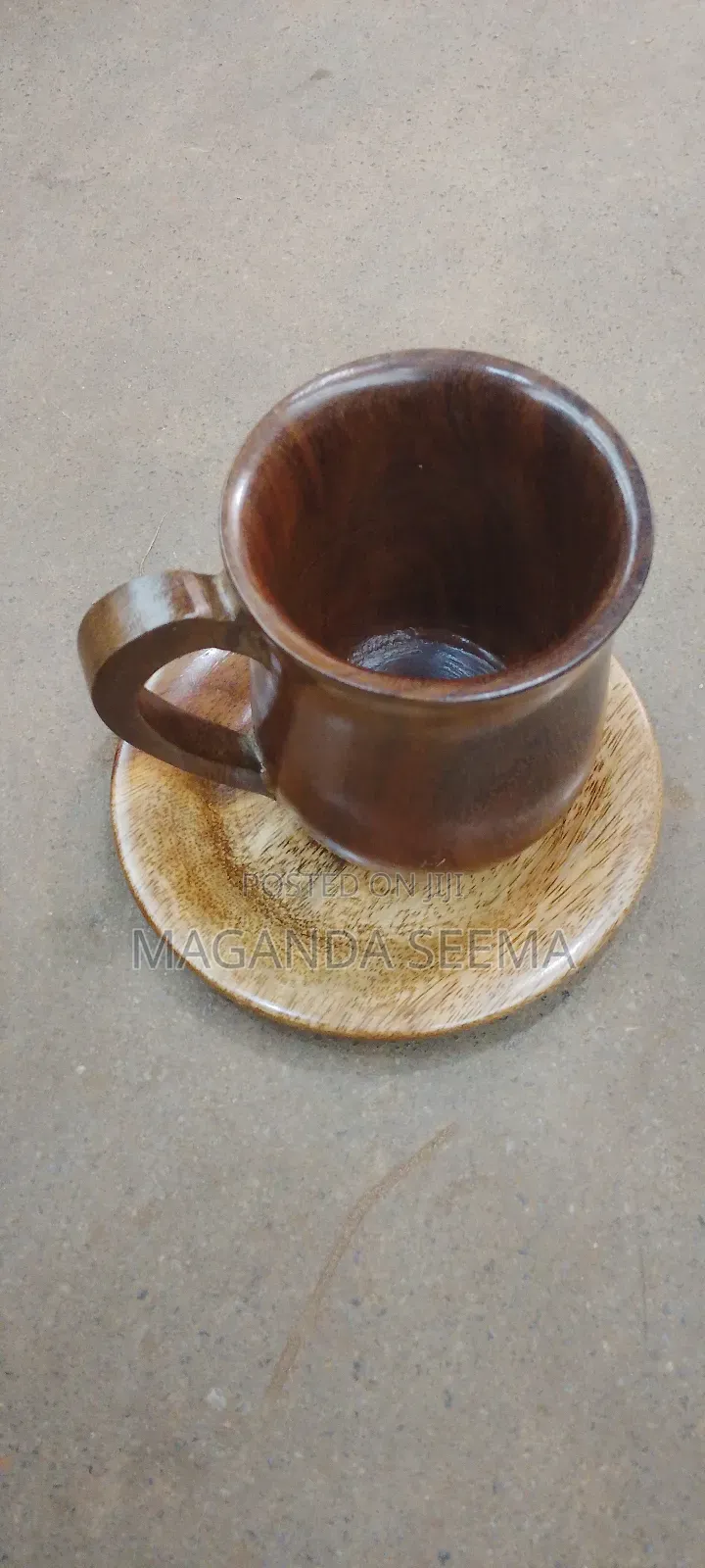 Wooden Cup and Saucer