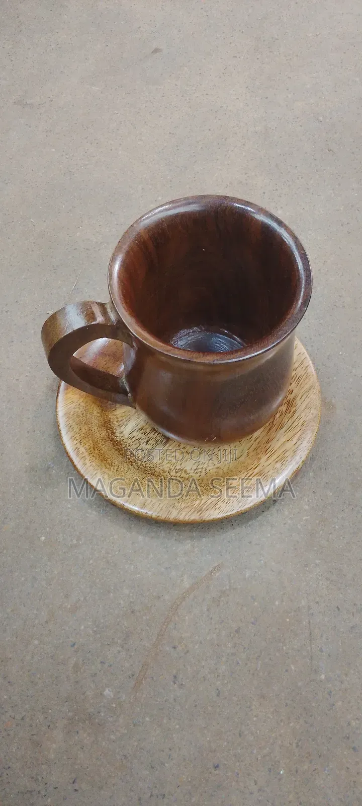 Wooden Cup and Saucer