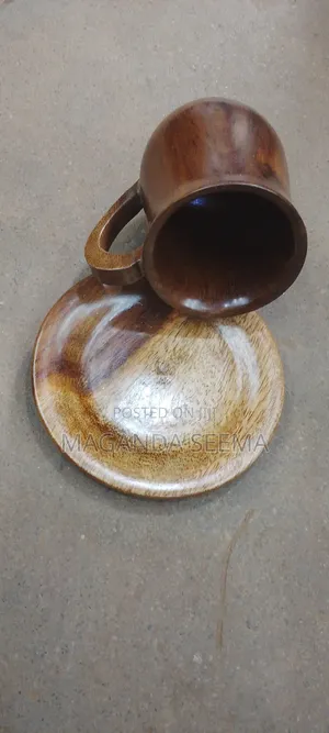 Wooden Cup and Saucer