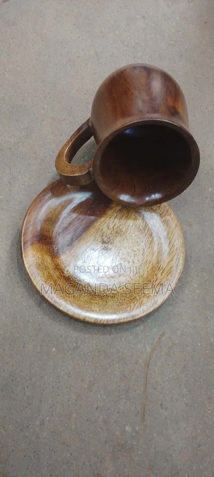 Wooden Cup and Saucer