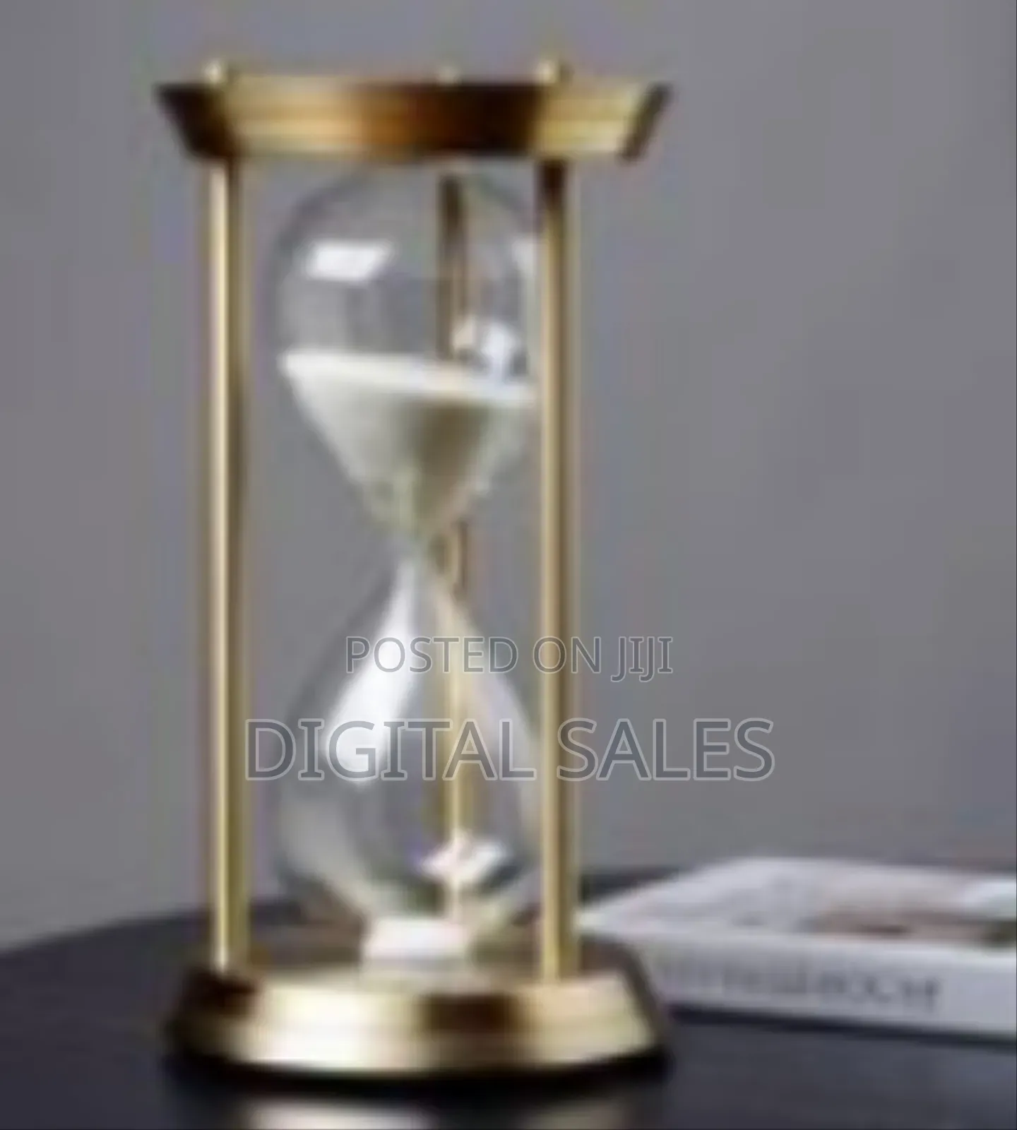 Elegant Brass Glass Hourglass / Sand Timer - Timeless Desk Decor