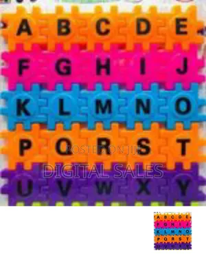Interlocking Puzzle With Alphabet Letters