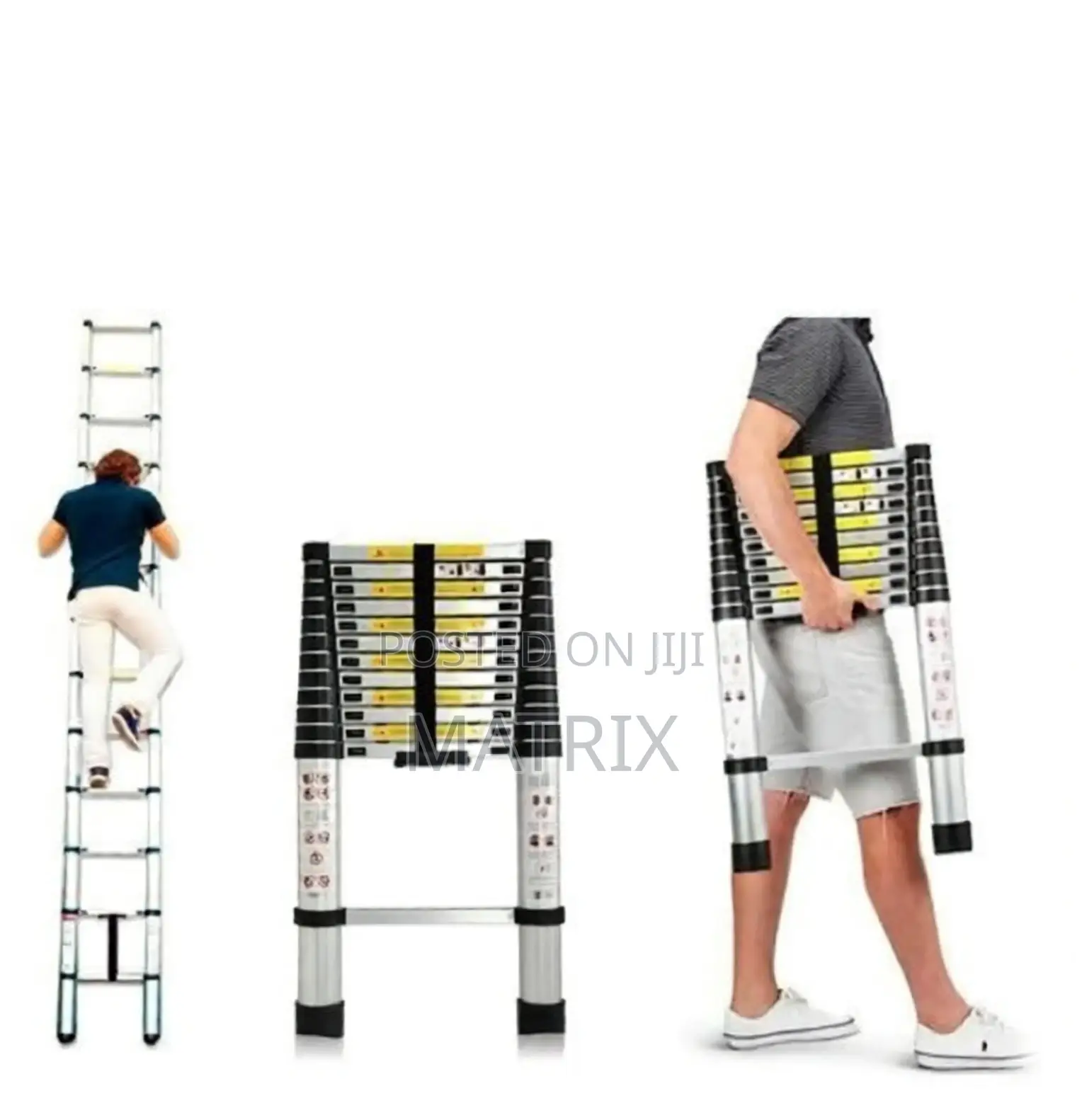 Aluminum Telescopic Extension Ladder 2.6m