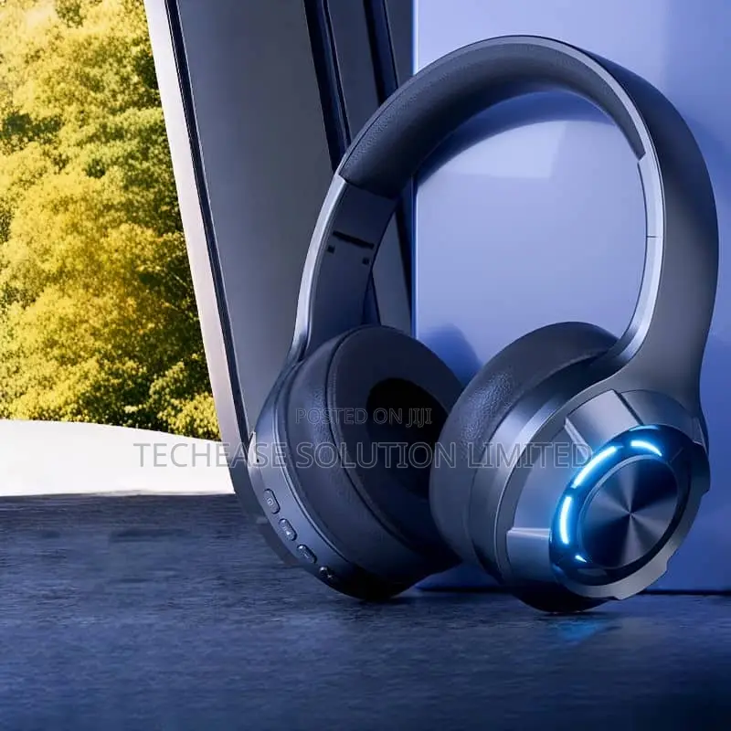 Noise Cancelling Wireless Headphones With Rgb Lights