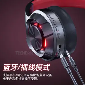 Noise Cancelling Wireless Headphones With Rgb Lights