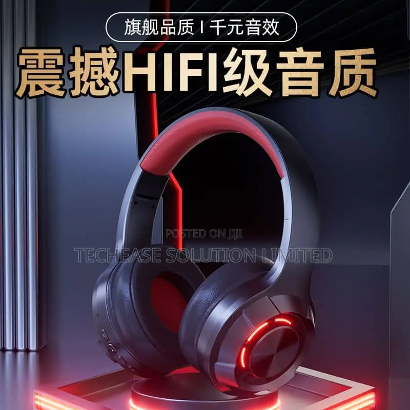 Noise Cancelling Wireless Headphones With Rgb Lights