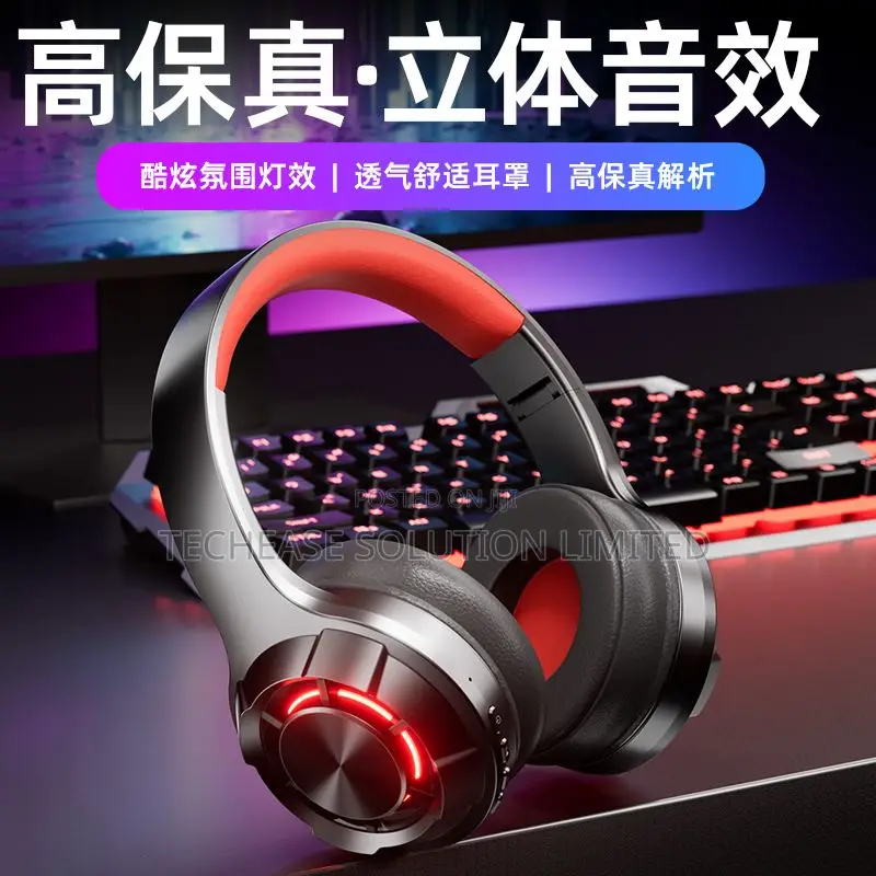 Noise Cancelling Wireless Headphones With Rgb Lights