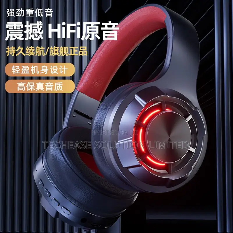 Noise Cancelling Wireless Headphones With Rgb Lights