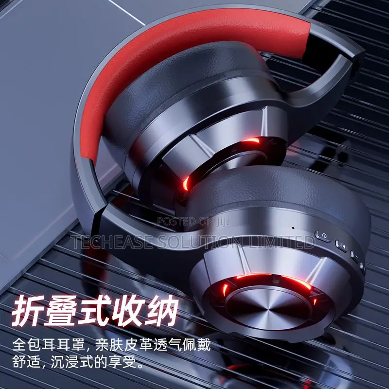 Noise Cancelling Wireless Headphones With Rgb Lights