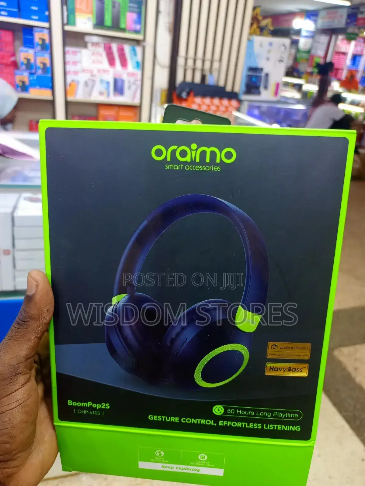 Oraimo Boompop 2s Over-Ear Wireless Headphones.