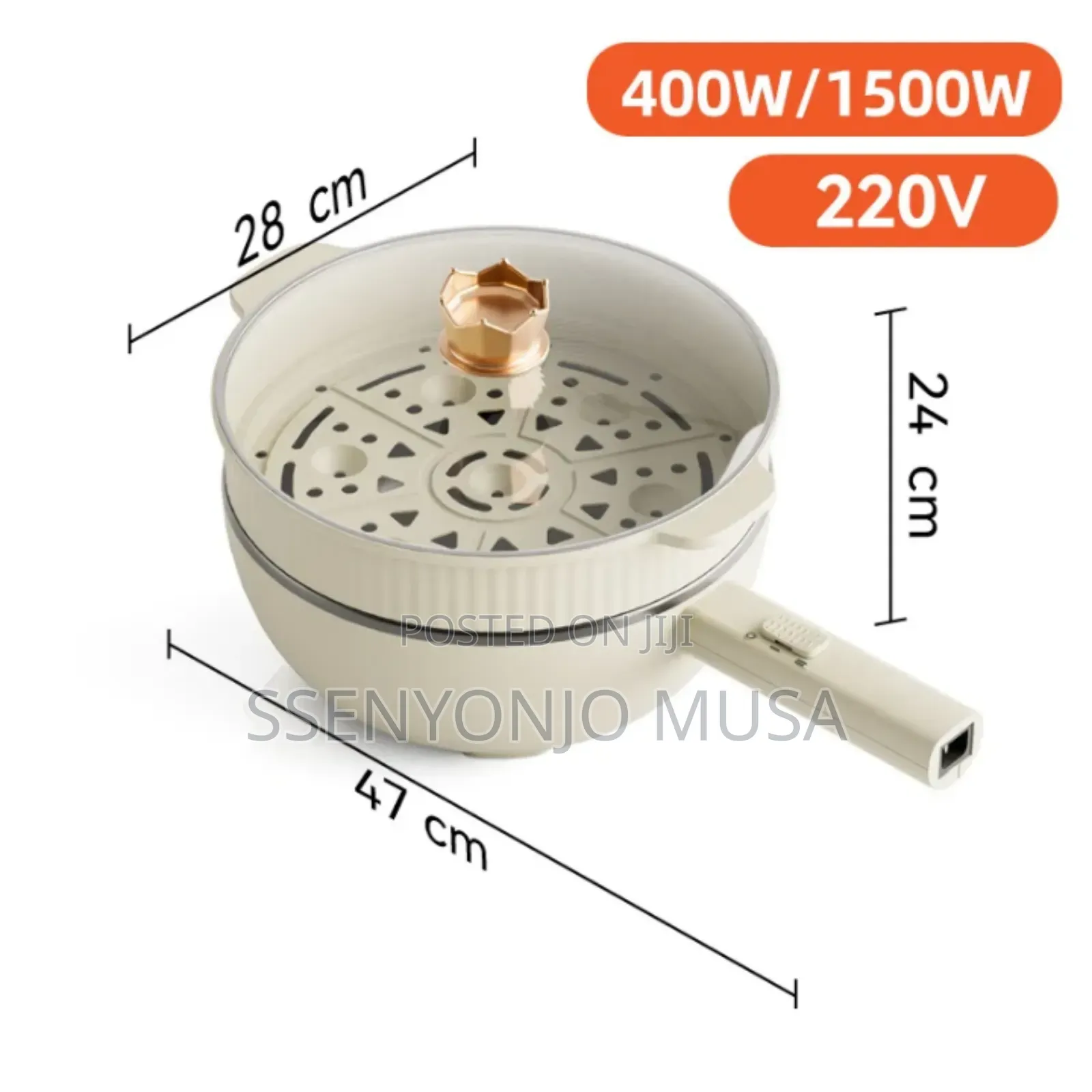 Electric Frying Pan 4l – 1500w Multifunction Cooker With Steamer