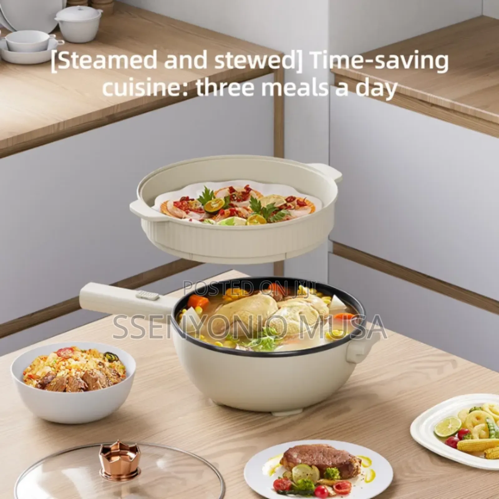 Electric Frying Pan 4l – 1500w Multifunction Cooker With Steamer