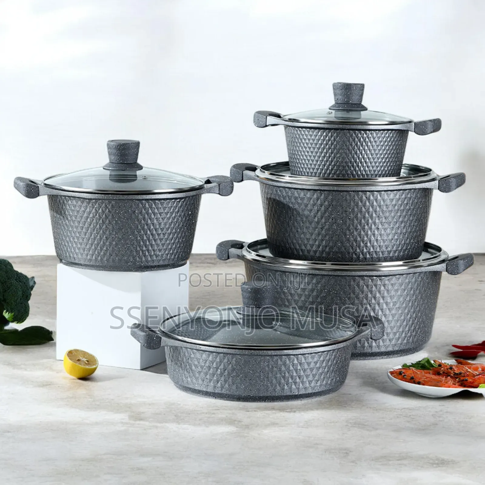 12 Pieces Non-Stick Cookware Set With Frying Pan | Multiple-