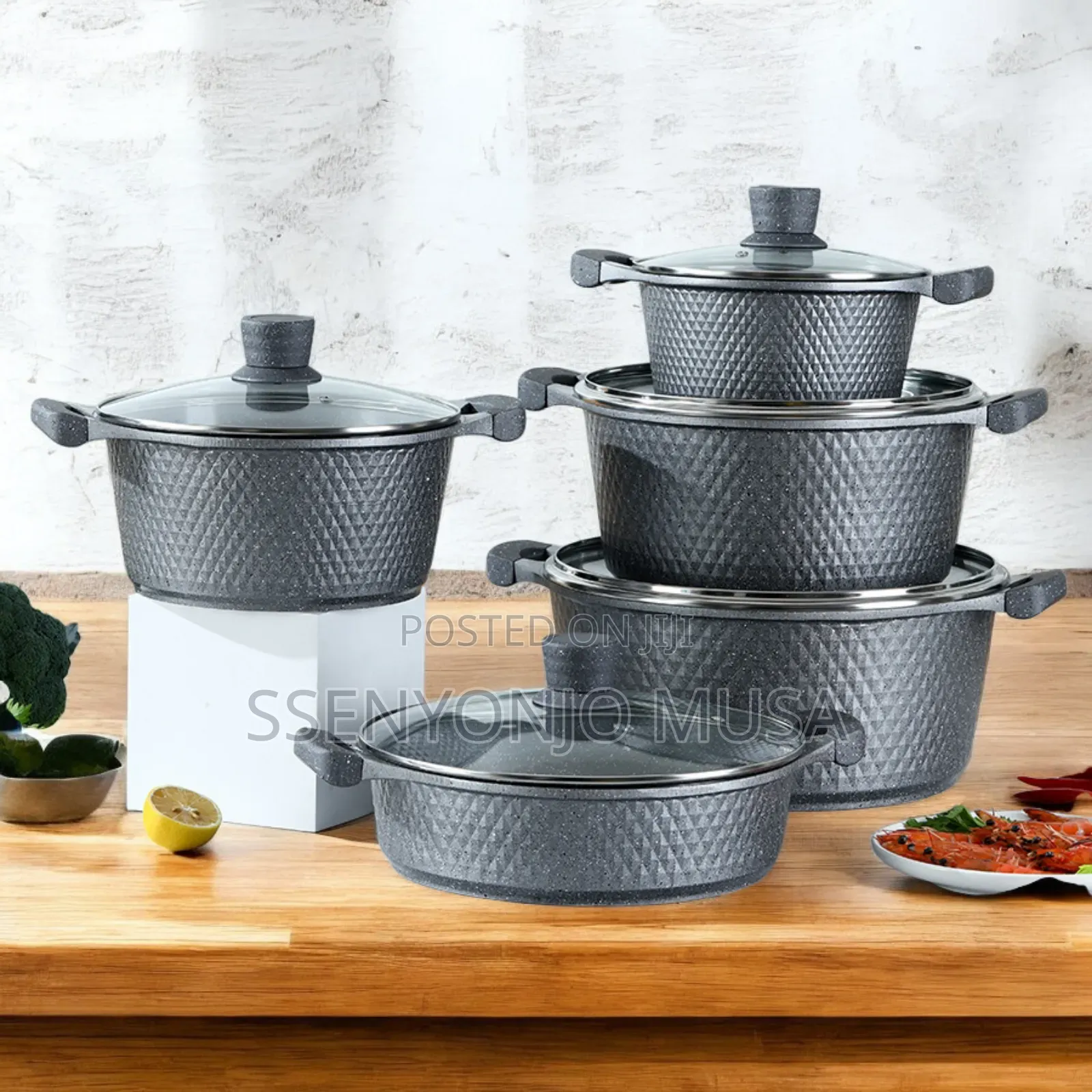 12 Pieces Non-Stick Cookware Set With Frying Pan | Multiple-