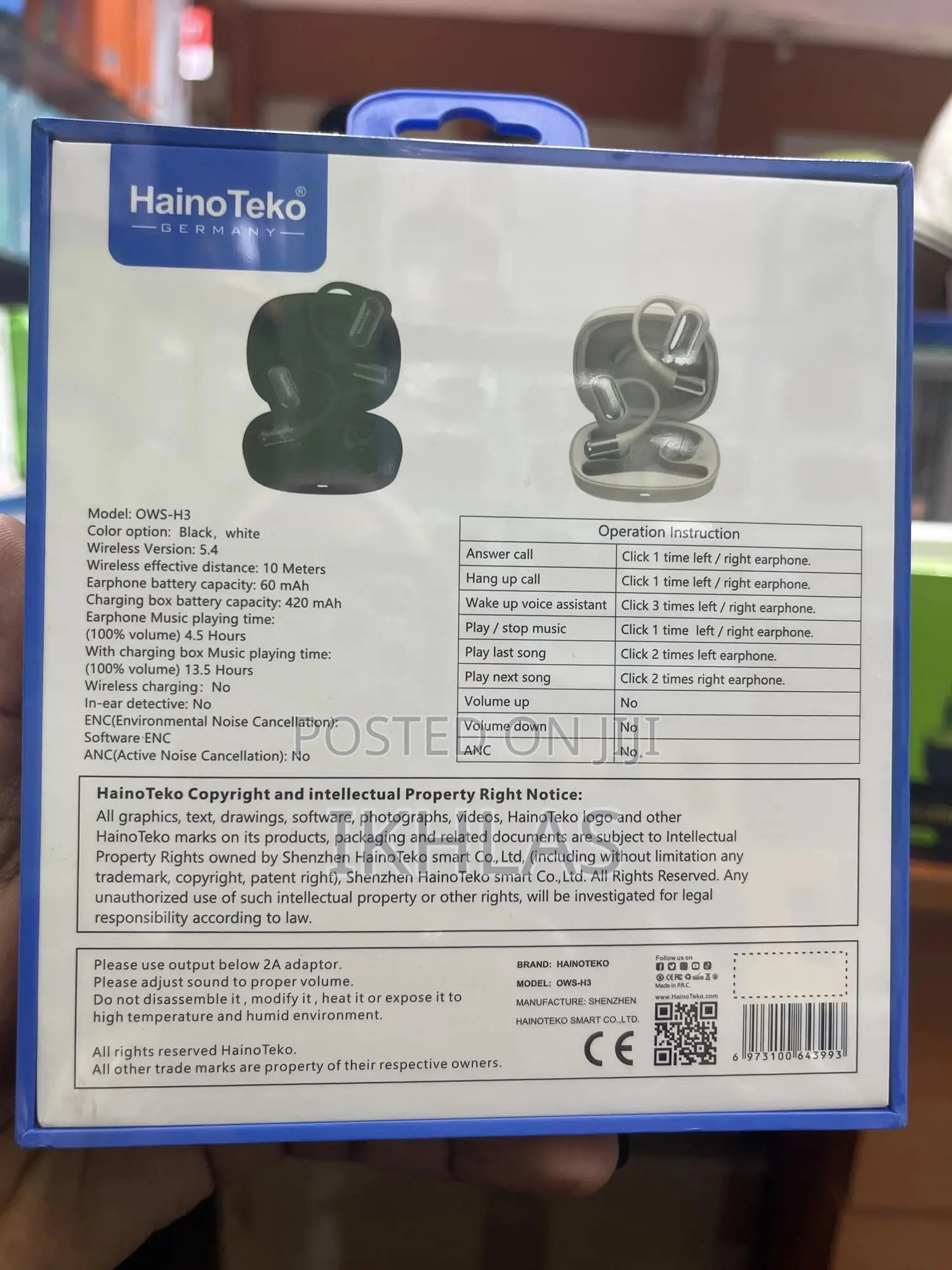 Open Fit Ows-H3 Earphones