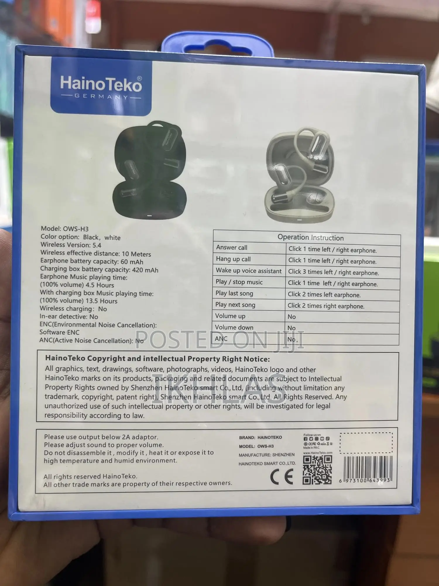 Open Fit Ows-H3 Earphones