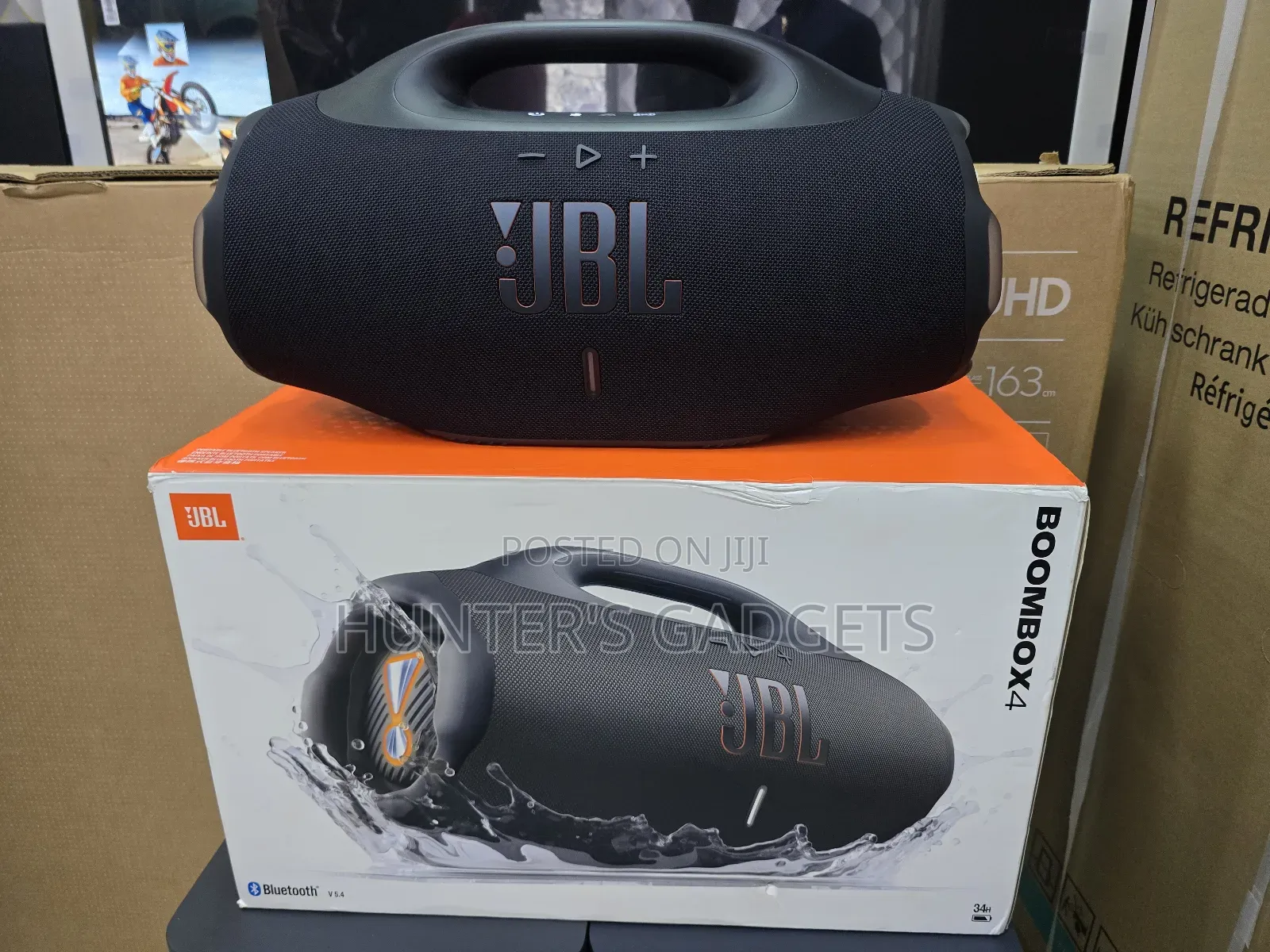 JBL Boombox 4 Bluetooth Powerful Rechargeable Speaker Latest Series