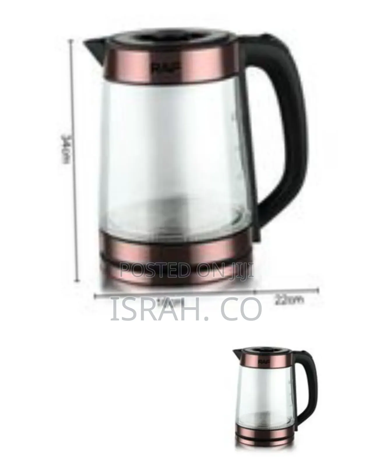 Raf Brosilicate Glass Kettle, 2.2l