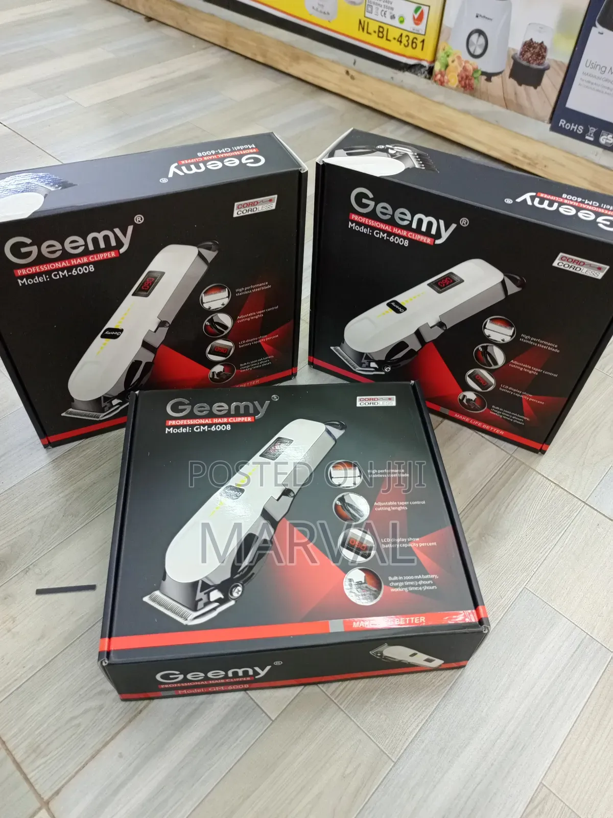 Geemy Professional Rechargeable Hair Clipper, Model Gm-6008.