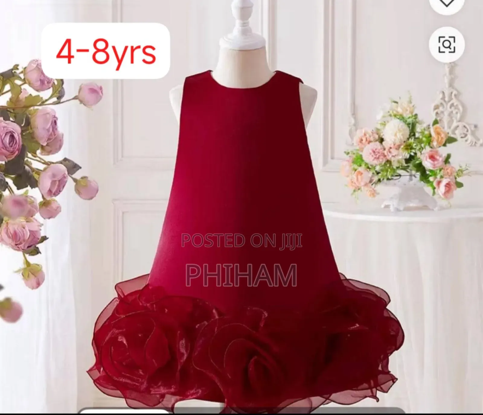 Kids Maroon Dress(3-8yrs)