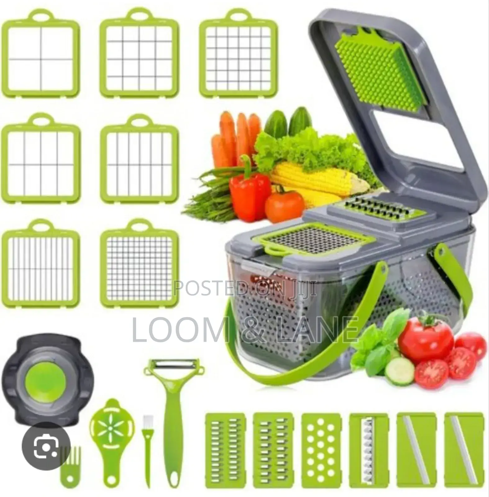 22-Piece Multi-Function Veggie Fruit Chopper.
