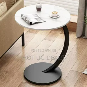 Wooden Metallic Coffee Table Bedroom Mini Portable Table