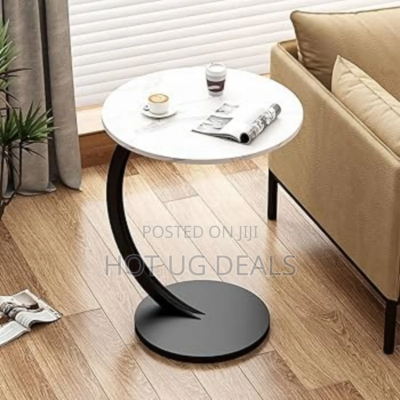 Wooden Metallic Coffee Table Bedroom Mini Portable Table