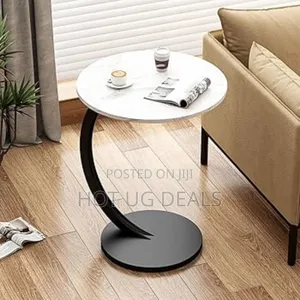 Wooden Metallic Coffee Table Bedroom Mini Portable Table