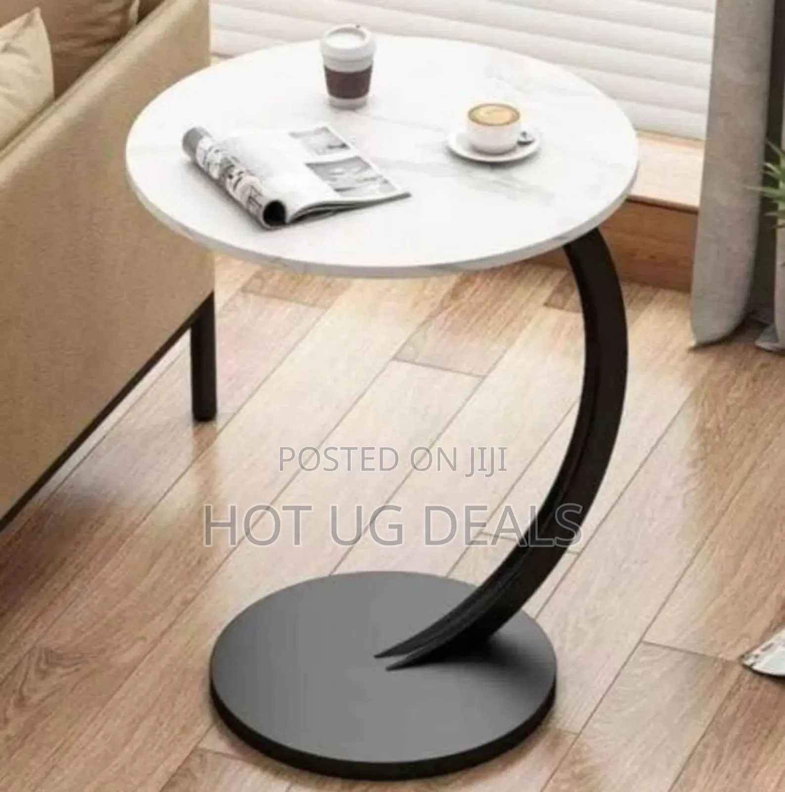 Wooden Metallic Coffee Table Bedroom Mini Portable Table