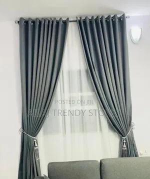 Gray Window Hangings Per Metre