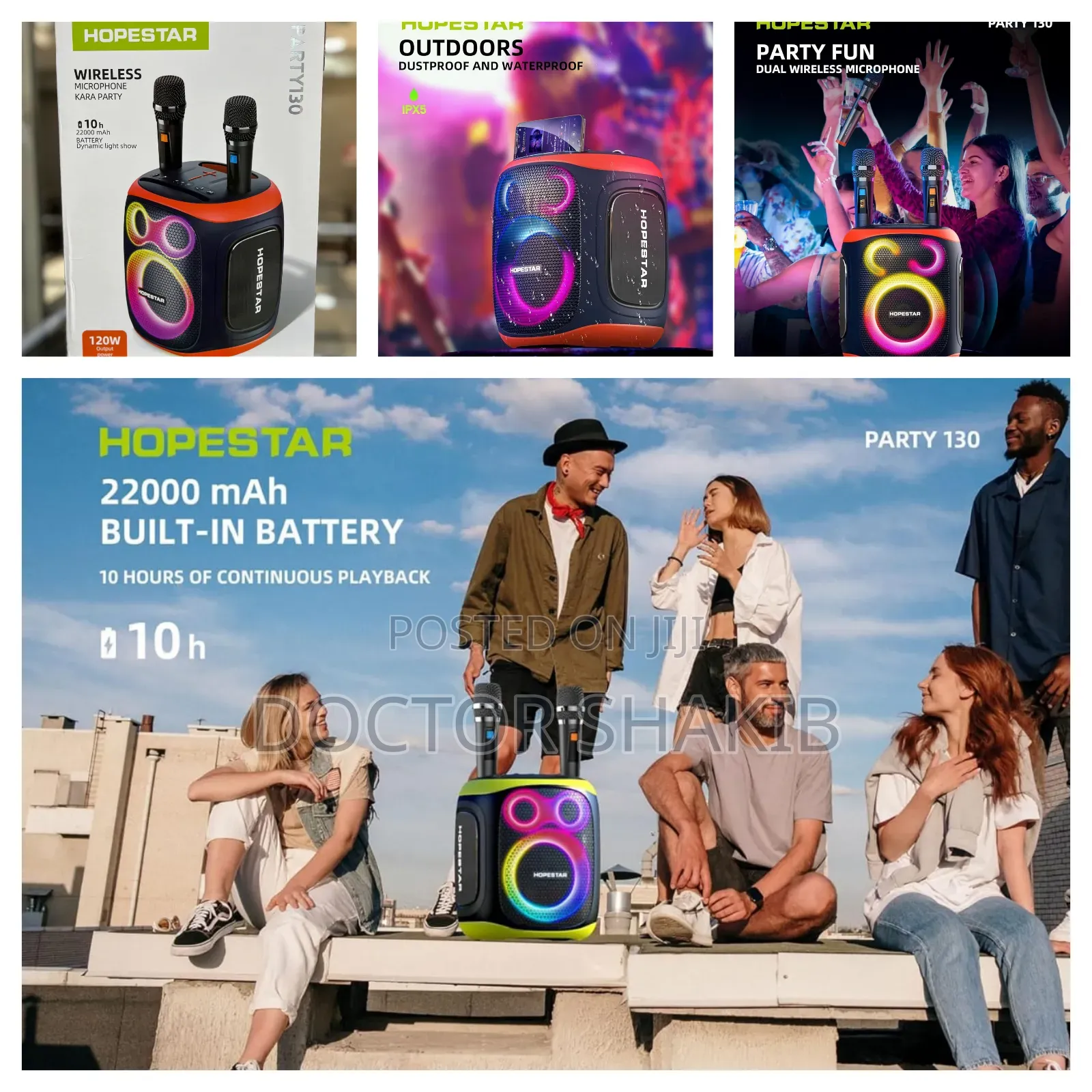 Hopestar Ultimate Heavy-Duty Bluetooth Speaker With Karaoke Microphone