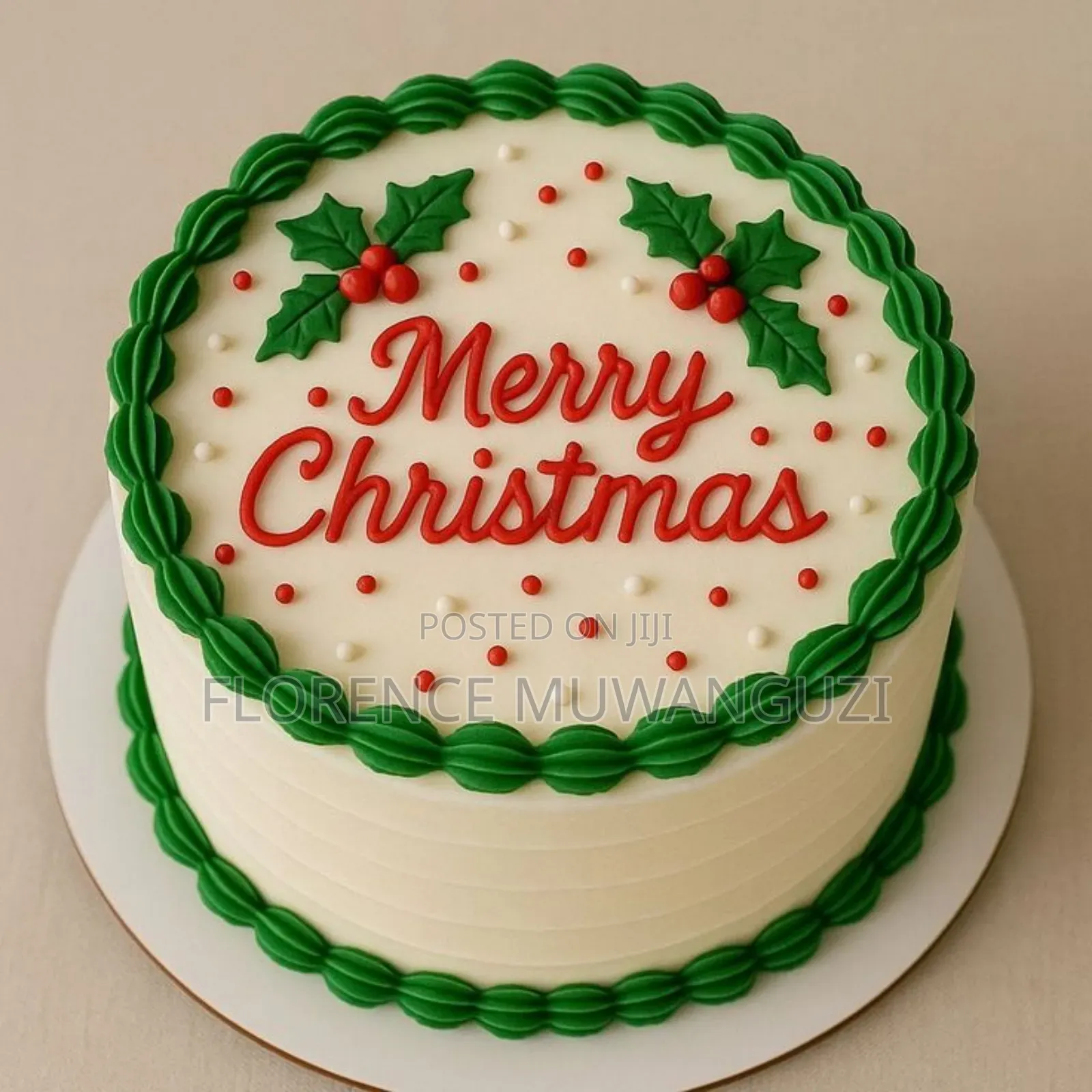 Merry Christmas And Happy New Years Cake