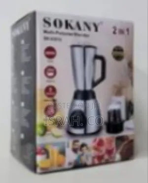 Sokany Stainless Steel Blender With Grinder Attachment