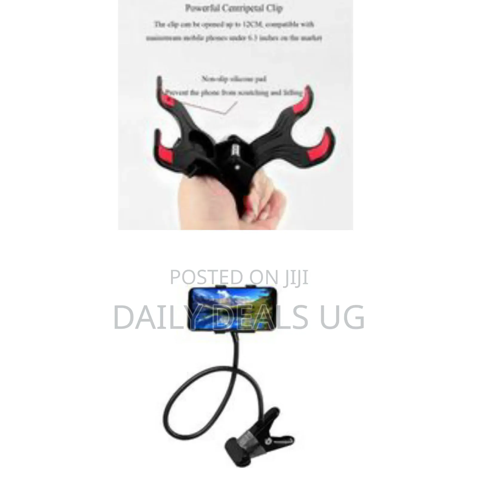 Flexible Gooseneck Phone Holder With Strong Clamp - Multicolor